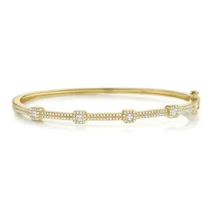 0.52ctw Baguette Diamond Bangle