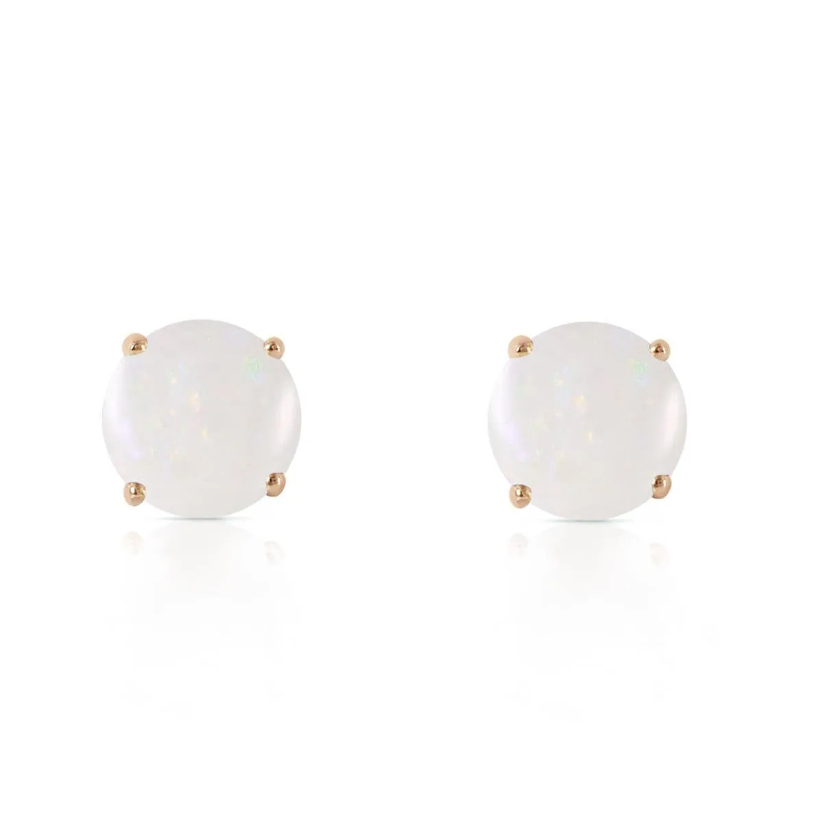 0.7 Carat 14K Solid Yellow Gold Opal Guest Opal Earrings