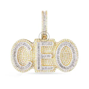 10K Yellow Gold CEO Pendant With 10.15CT Diamonds