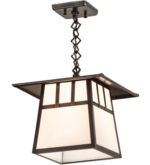 12"Sq Stillwater Double Bar Mission Outdoor Pendant