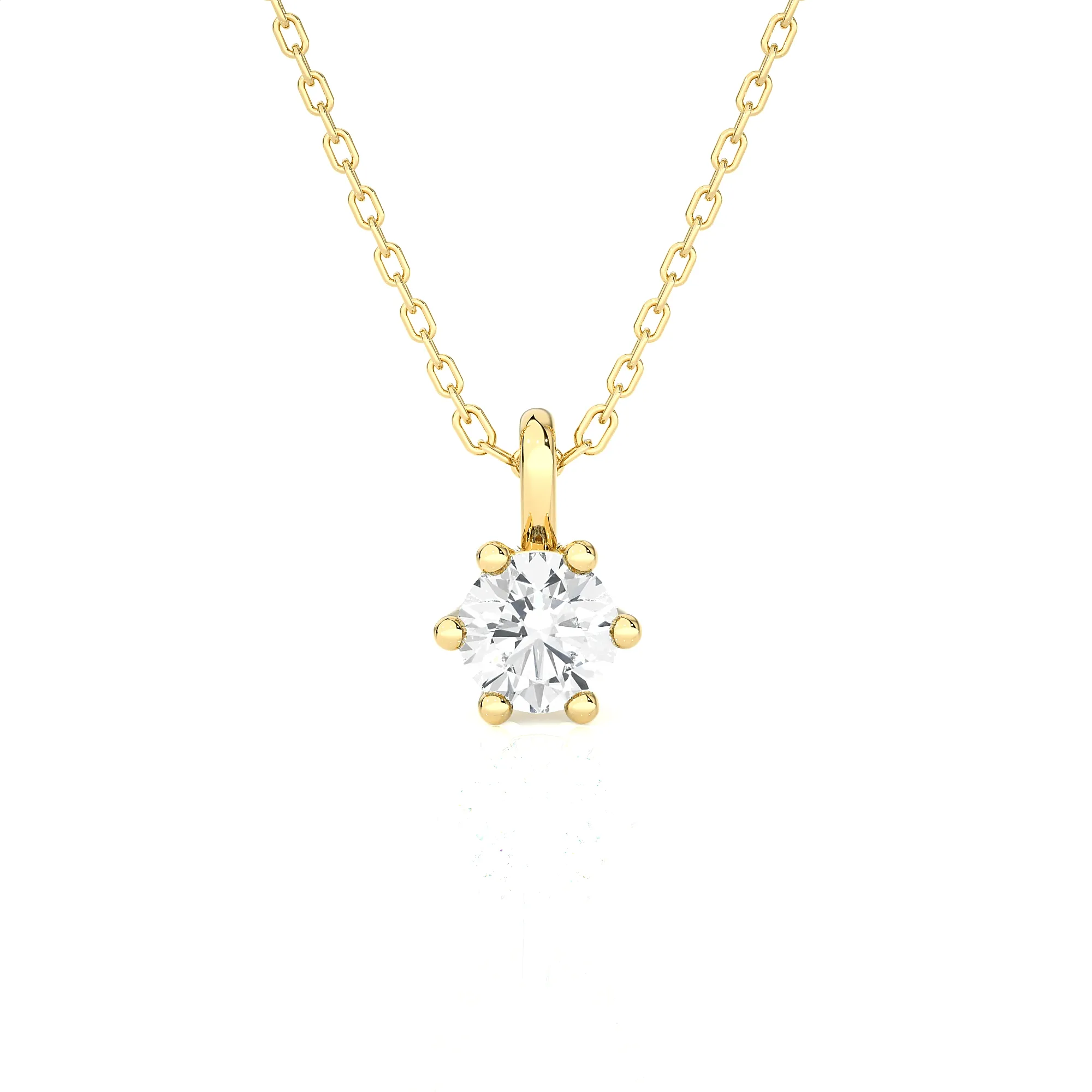 1/3  ctw Round Lab Grown Diamond Solitaire Pendant