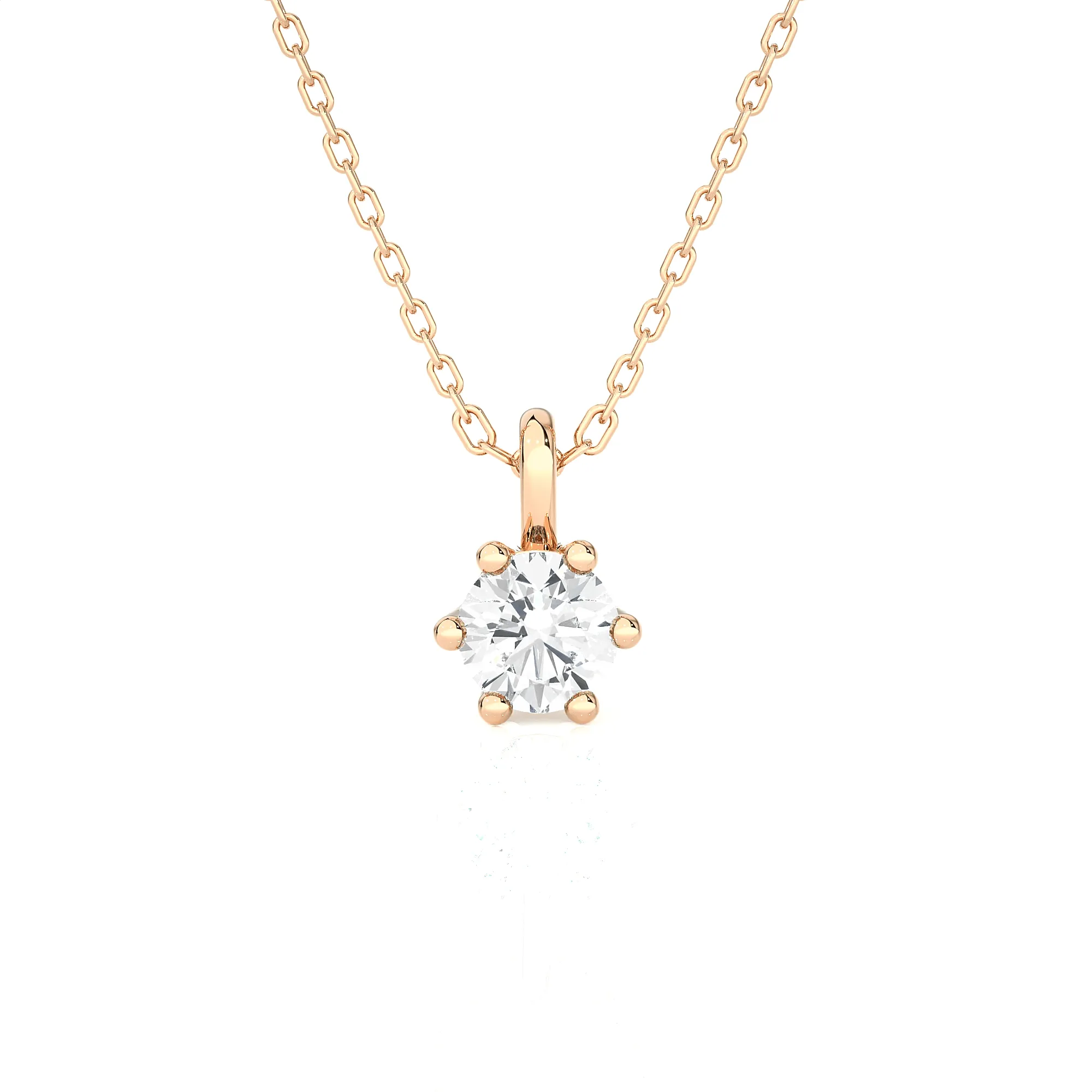 1/3  ctw Round Lab Grown Diamond Solitaire Pendant