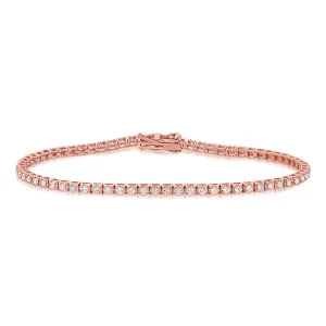 14K Rose Gold Diamond Tennis Bracelet