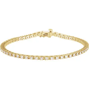 14K Yellow 2 CTW Diamond Line 7.25" Bracelet