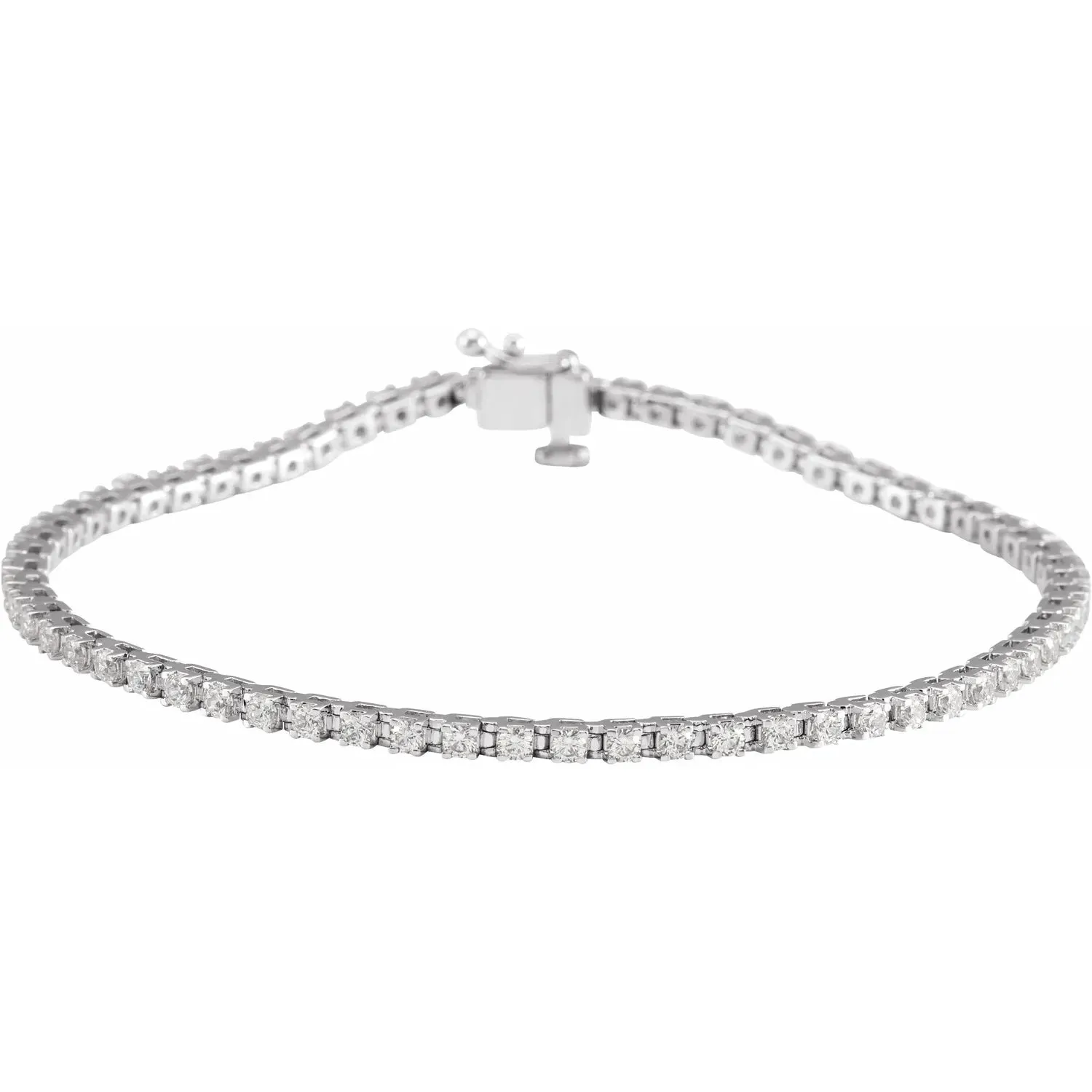 14KW Diamond Line Bracelet w/ 2.0 CTW, 7.25"