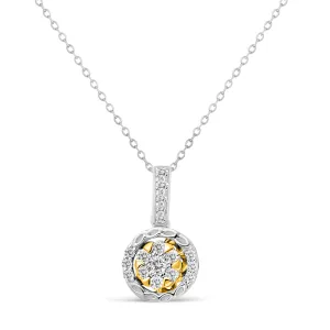 14KWY18D0.29CT ROUND TOP PENDANT (153P3665WY)