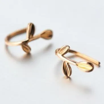 18K Gold-Filled Leaf Earrings