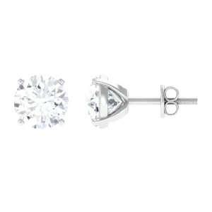 2 CT Moissanite Solitaire Stud Earrings for Women