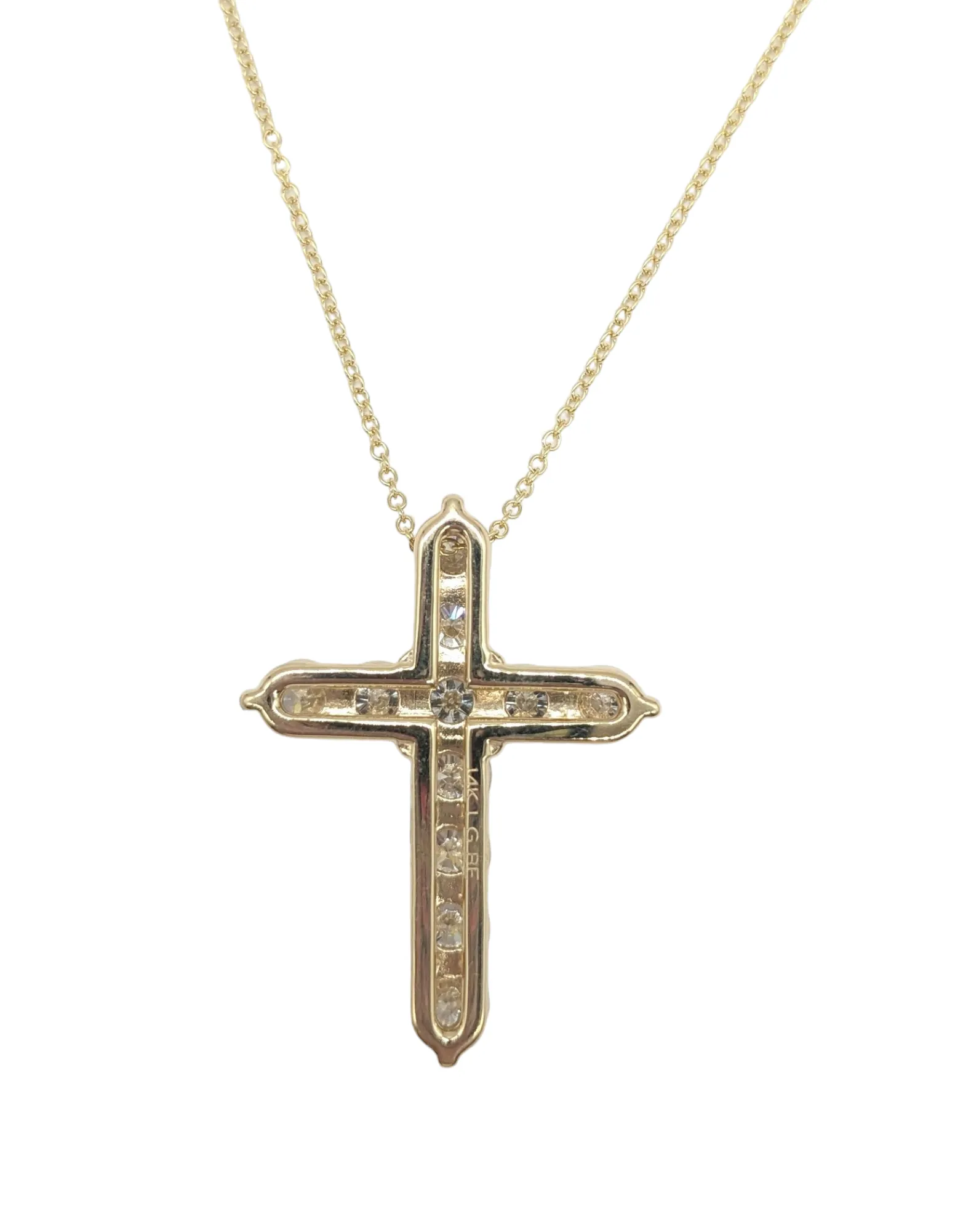 3.30 Carat Total Weight Lab Grown Diamond Cross and Chain