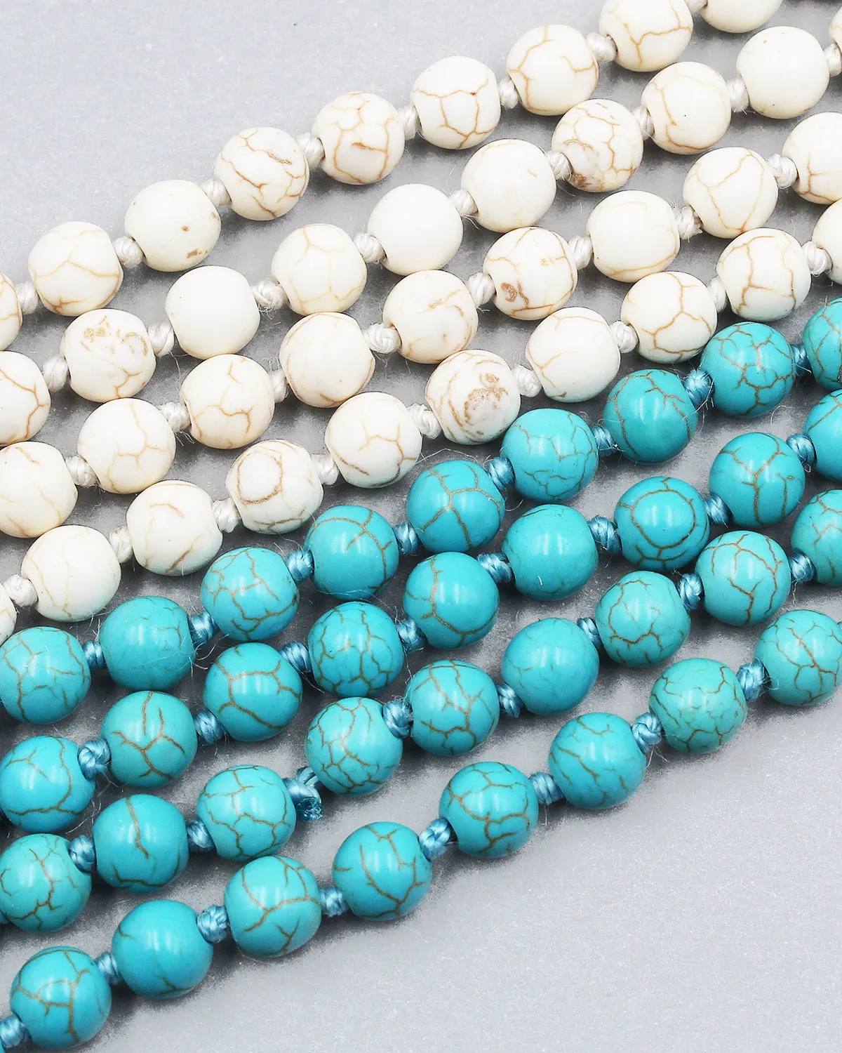 60" Turquoise Beaded Necklace Set