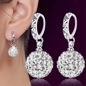 925 sterling silver Jewelry Shambhala luxury zirconia female vintage stud earrings