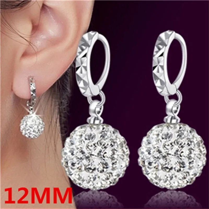 925 sterling silver Jewelry Shambhala luxury zirconia female vintage stud earrings