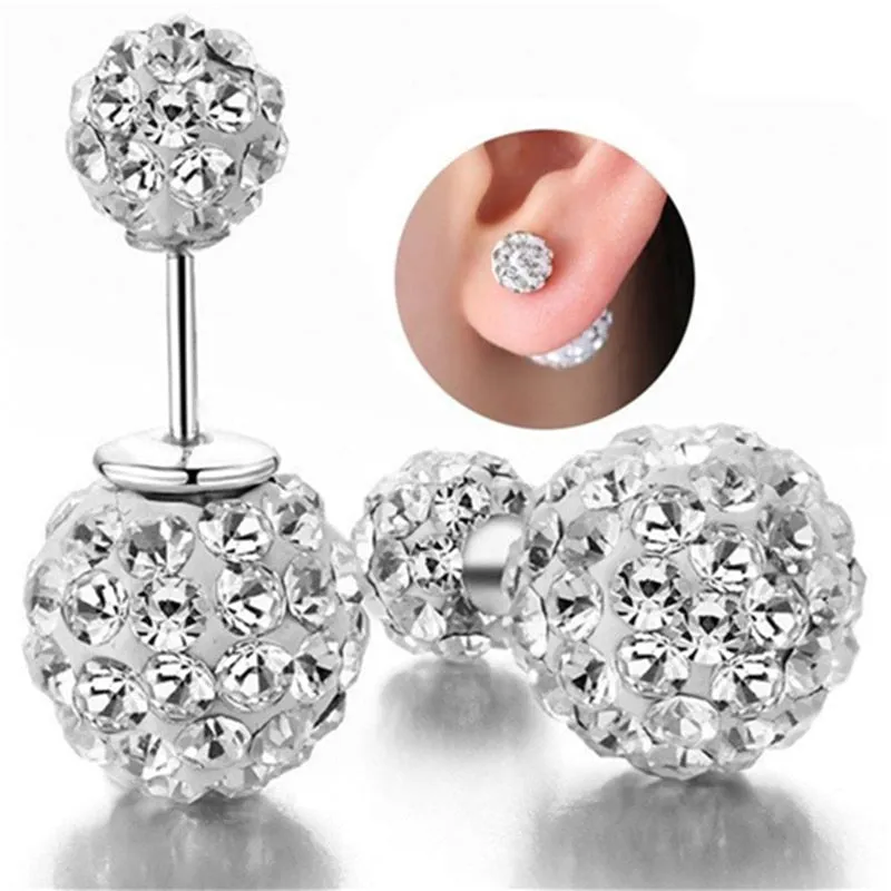 925 sterling silver Jewelry Shambhala luxury zirconia female vintage stud earrings