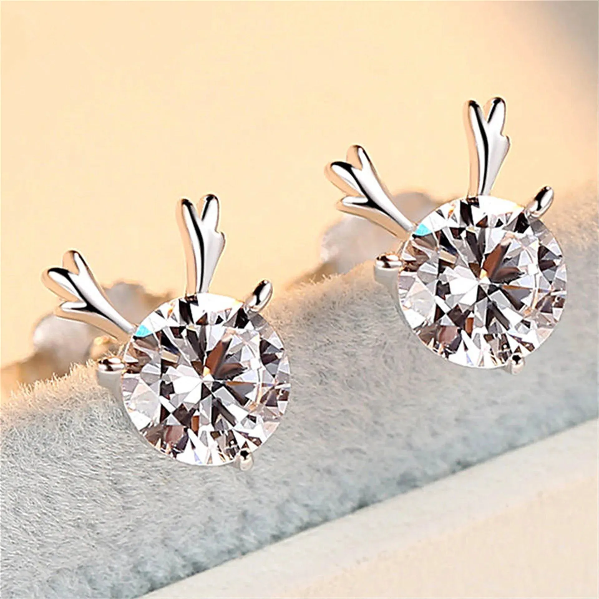 925 Sterling Silver Zircon Stud Earrings For Women New Fashions Exquisite Student Girlfriend Jewelry Accessories Wedding Party