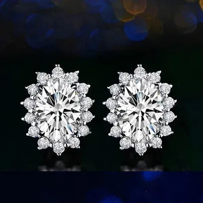 925 Sterling Silver Zircon Stud Earrings For Women New Fashions Exquisite Student Girlfriend Jewelry Accessories Wedding Party