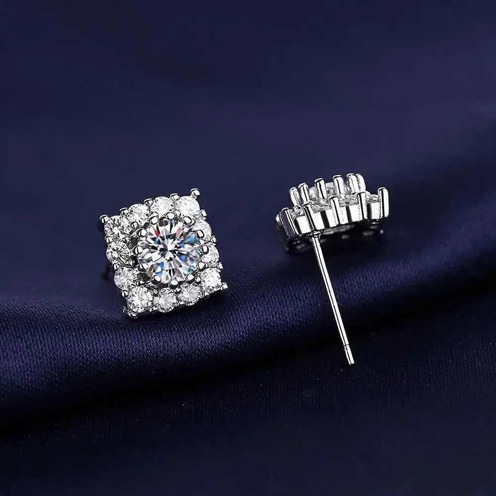 925 Sterling Silver Zircon Stud Earrings For Women New Fashions Exquisite Student Girlfriend Jewelry Accessories Wedding Party