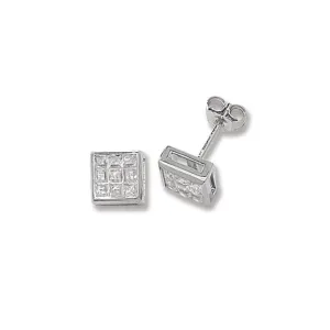 Acotis Silver Stud Earrings Zirconia G5317CZ