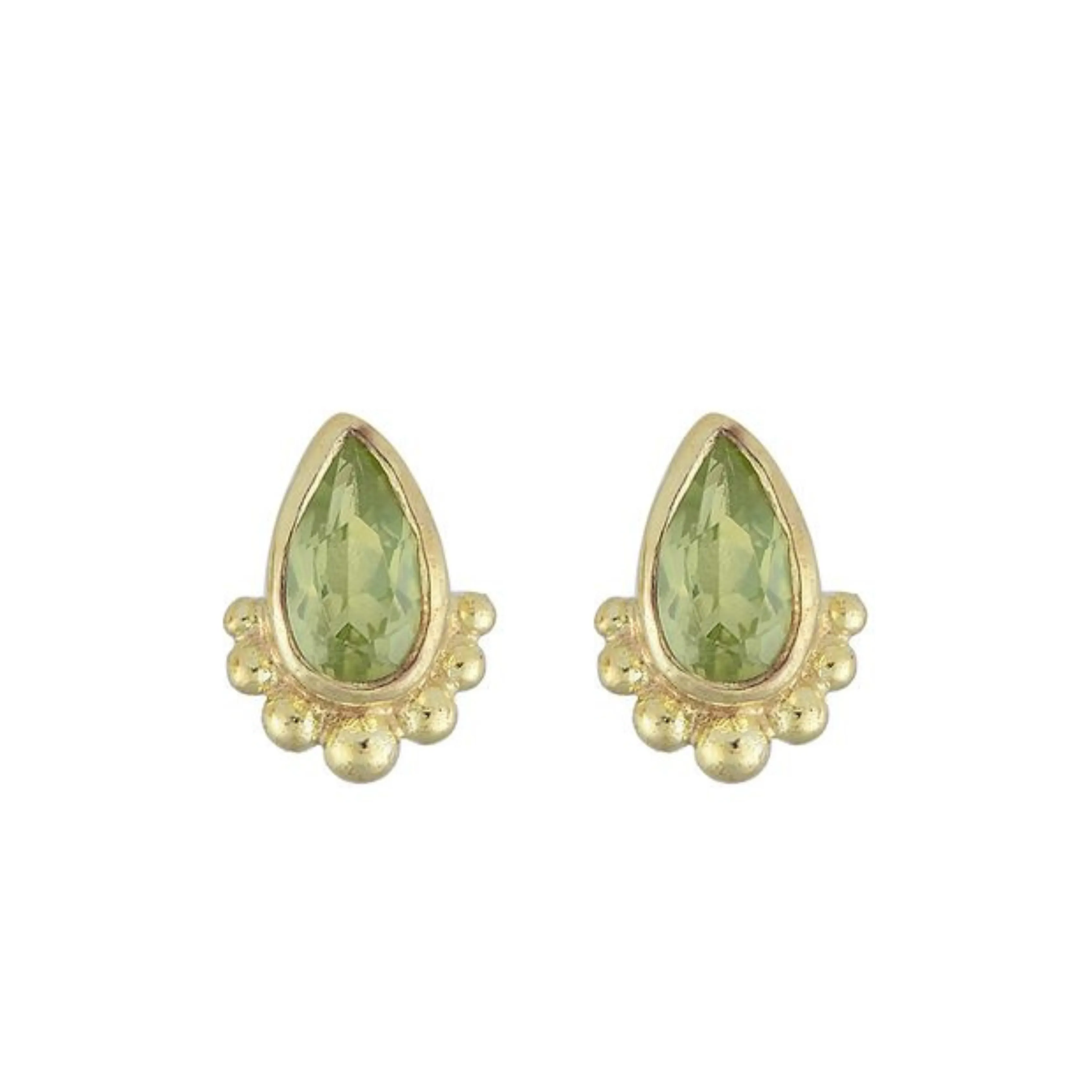 Amaya Gold Peridot Studs