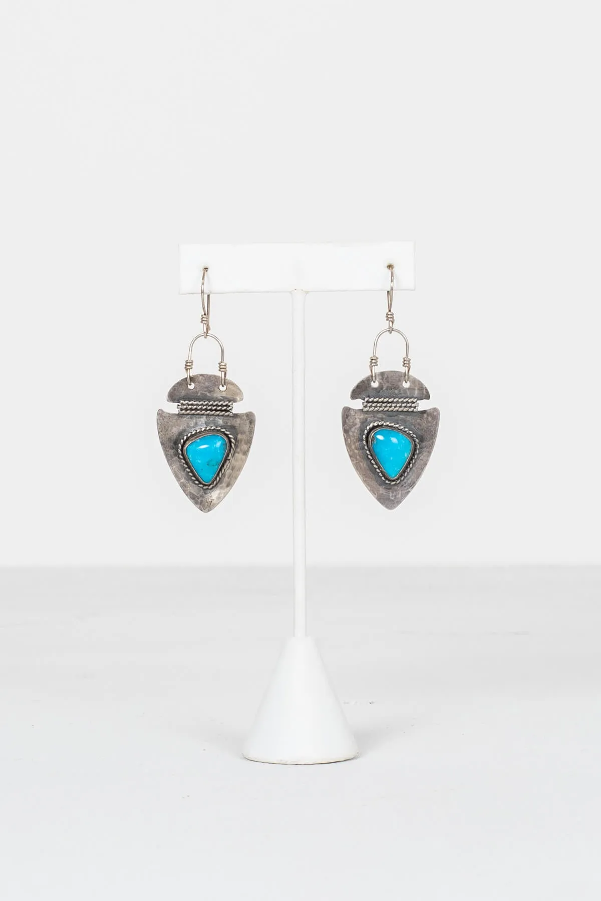 American Turquoise Arrowhead Earrings