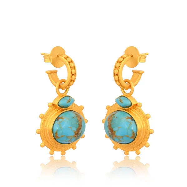 Athena Drop Earrings - Turquoise