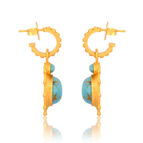 Athena Drop Earrings - Turquoise