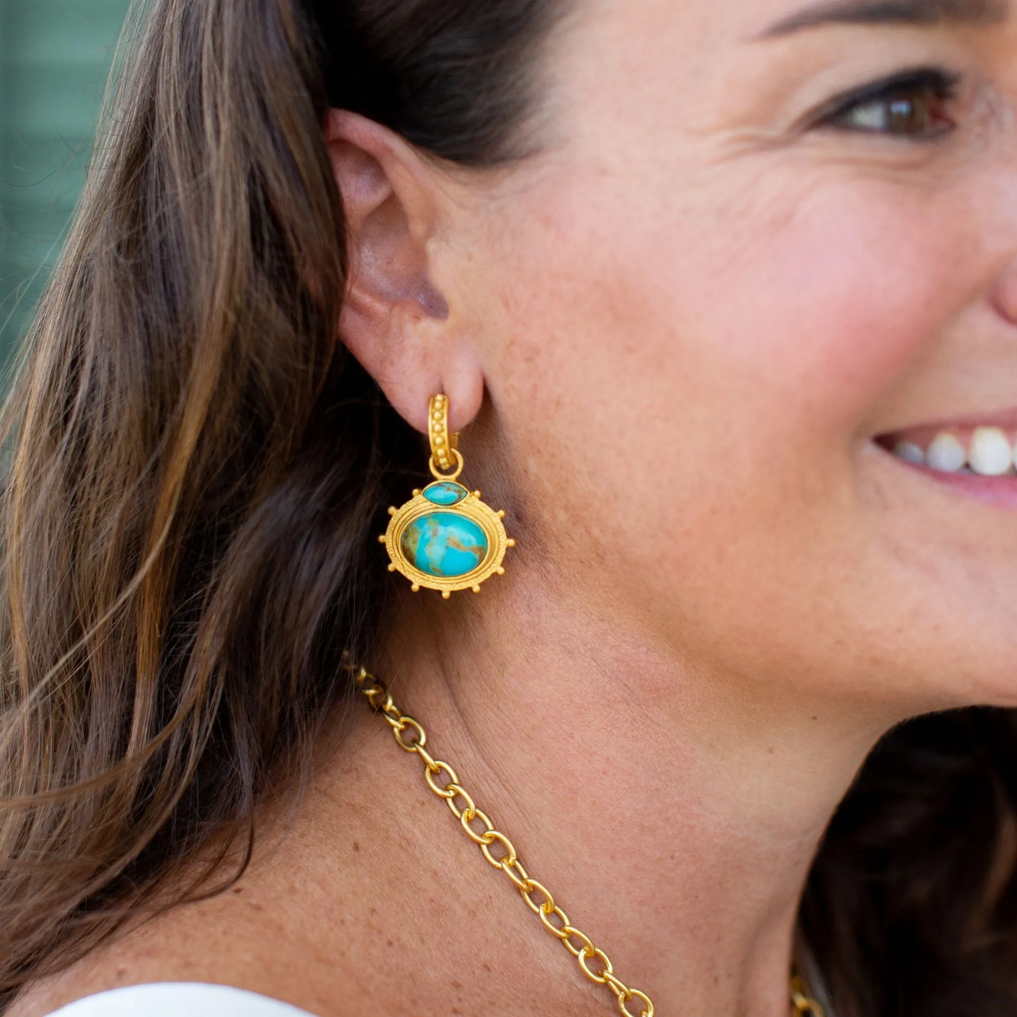 Athena Drop Earrings - Turquoise