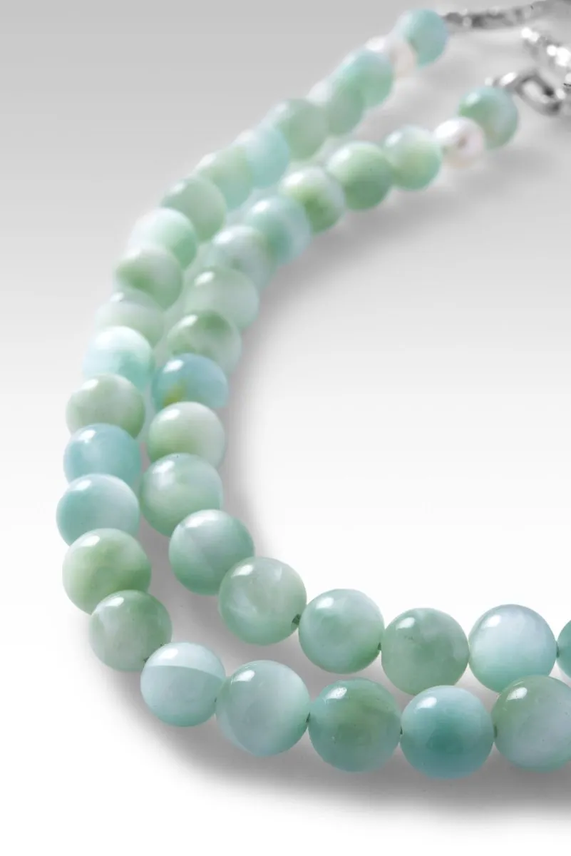 Beaded Green Iridescent Necklace™ in Watermark