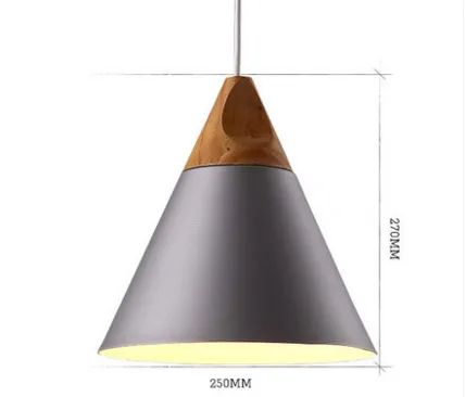 Benigna Cone Shaped Wood Detail Pendant