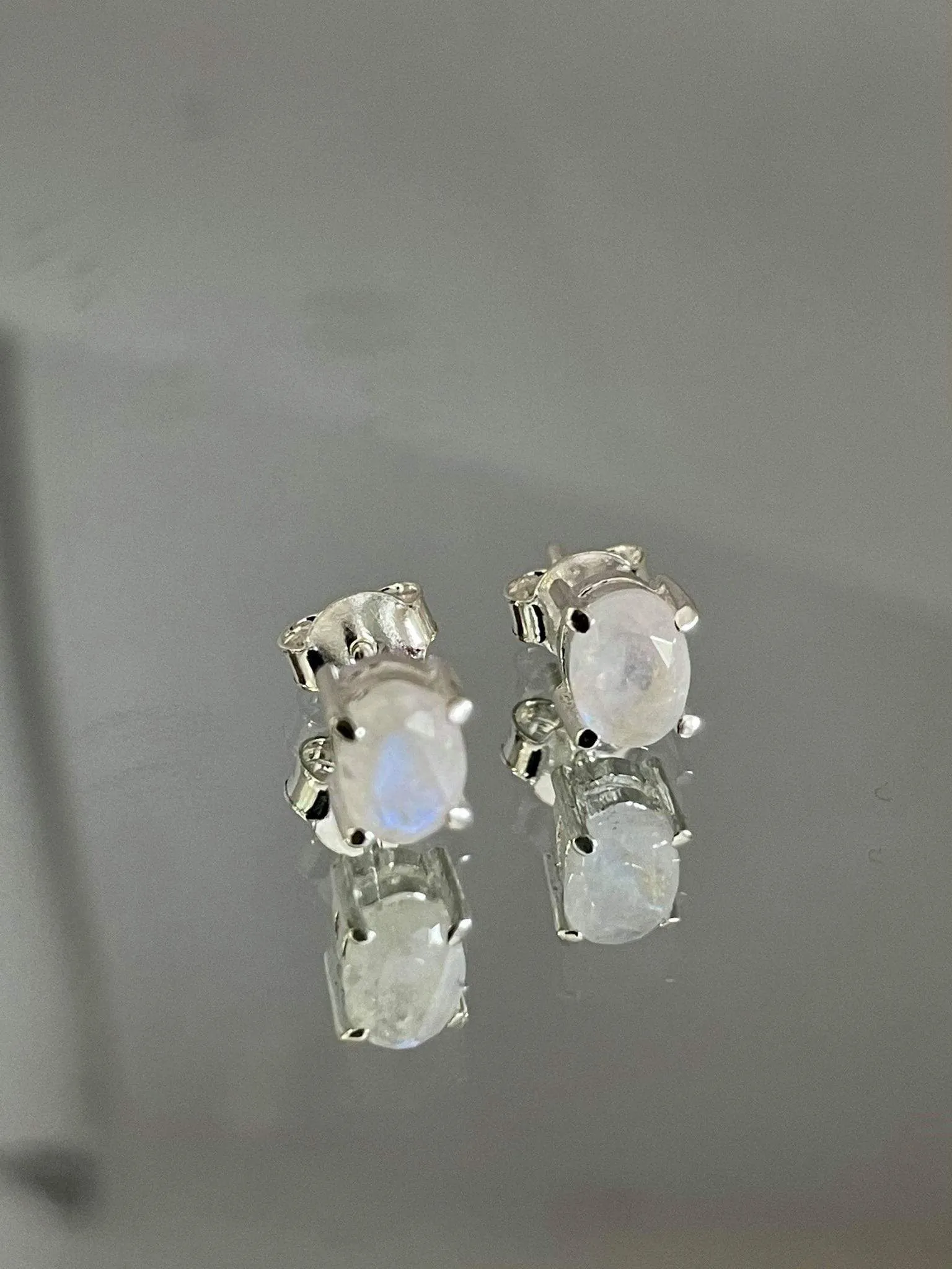 Bijou Moonstone Studs