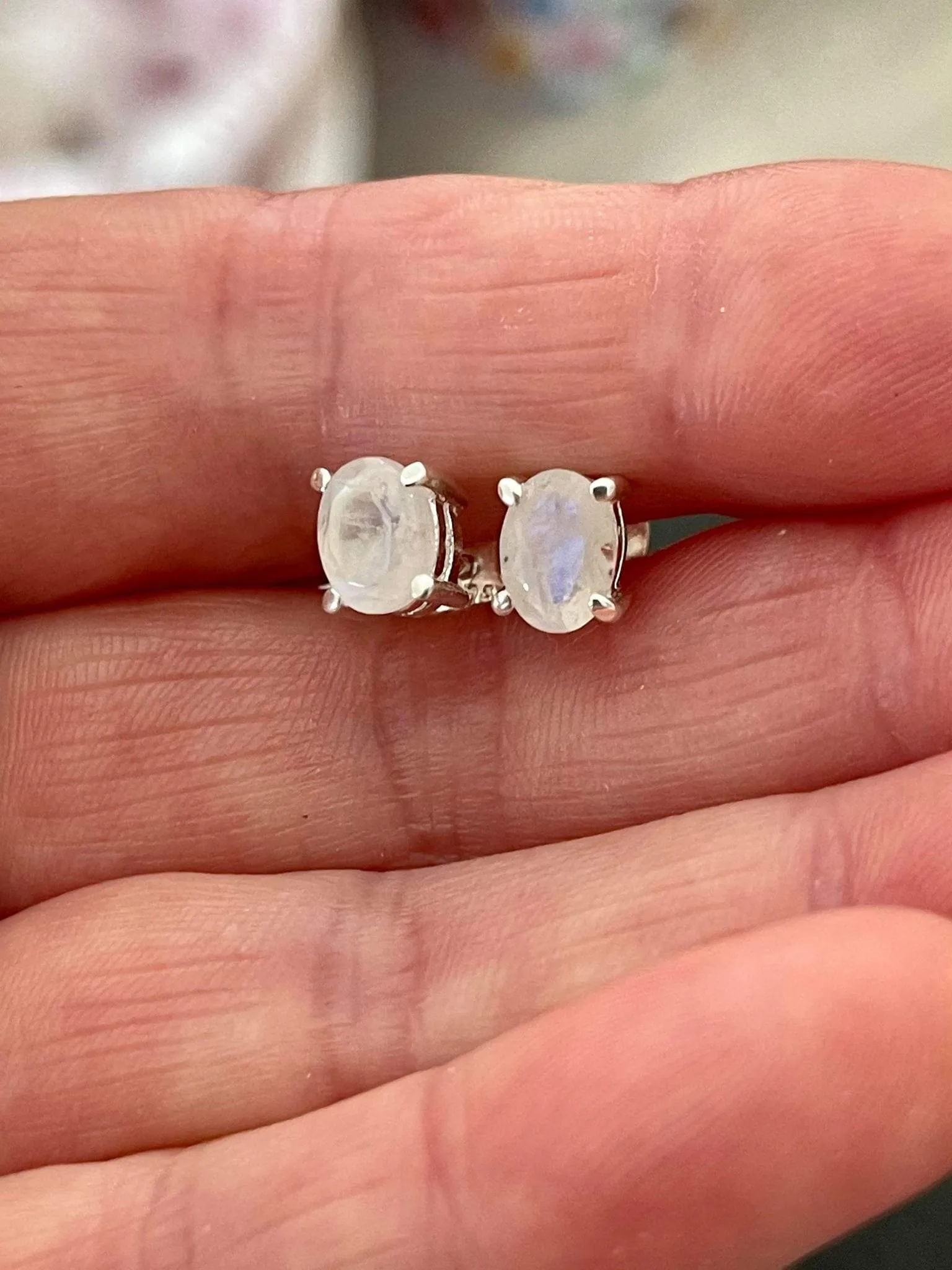 Bijou Moonstone Studs