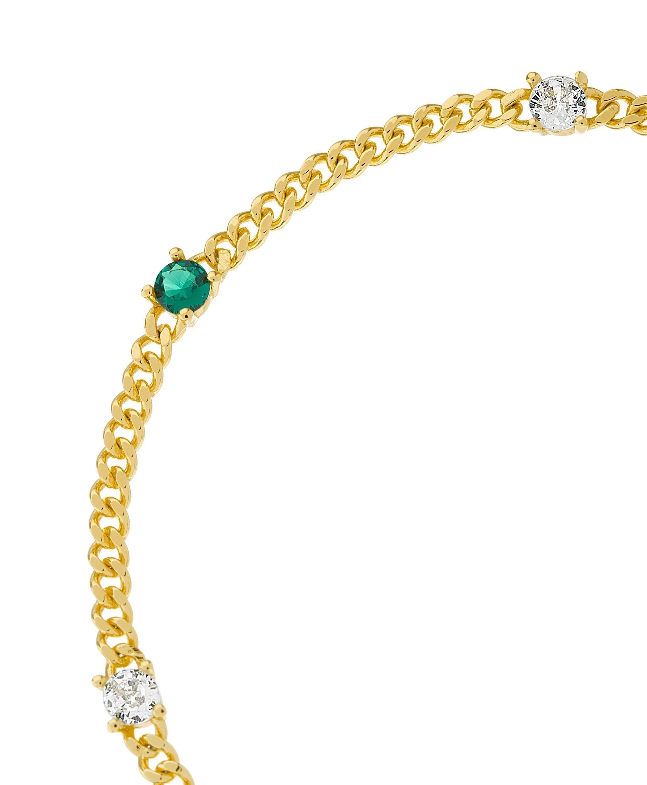 Birthstone Bracelet May 18ct Gold Plated