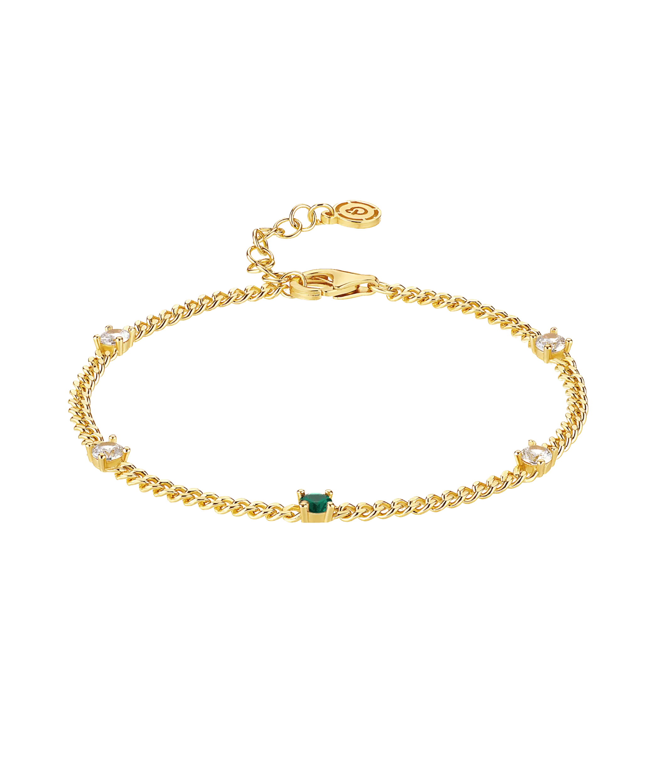 Birthstone Bracelet May 18ct Gold Plated