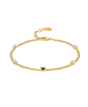 Birthstone Bracelet May 18ct Gold Plated