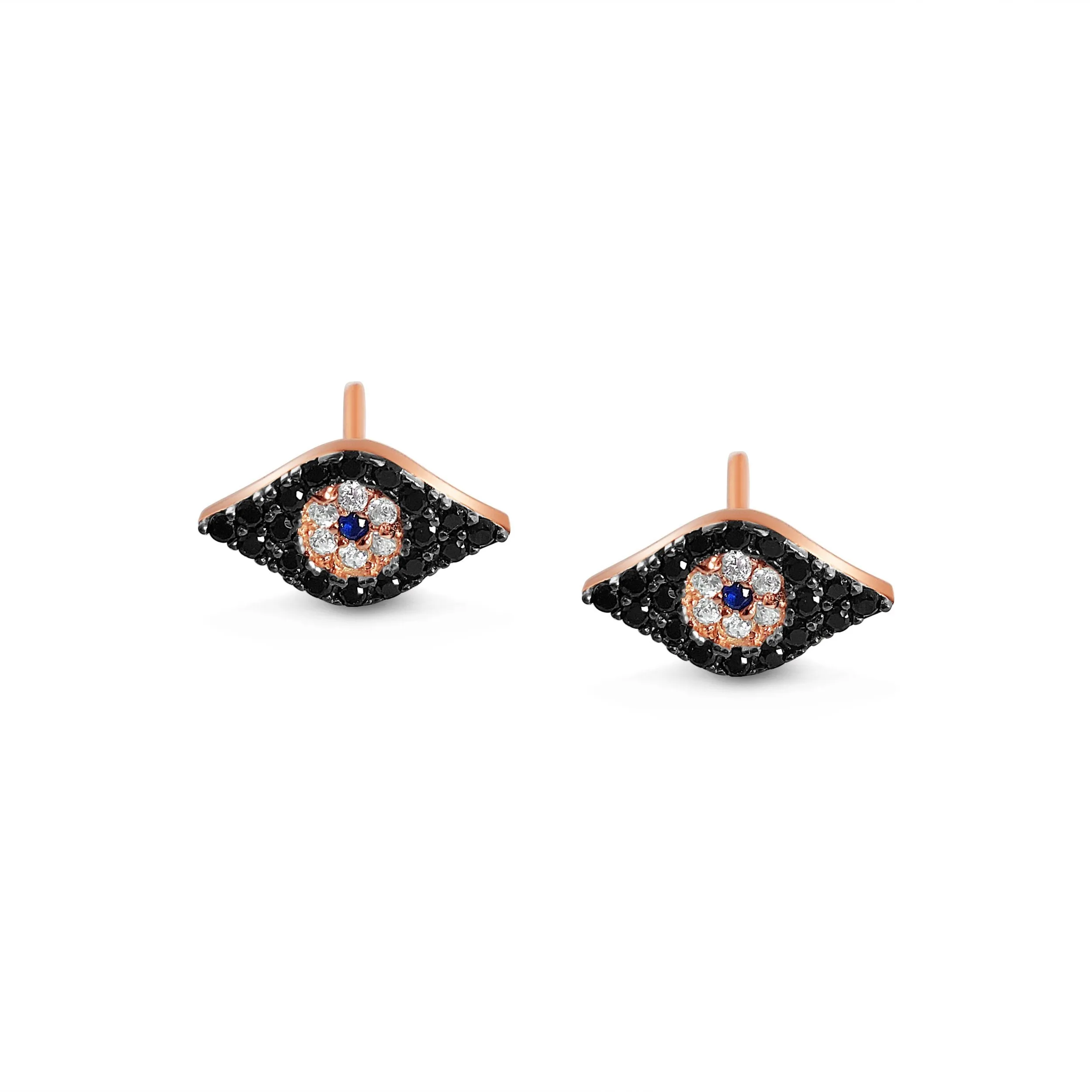 Black Evil Eye Earrings