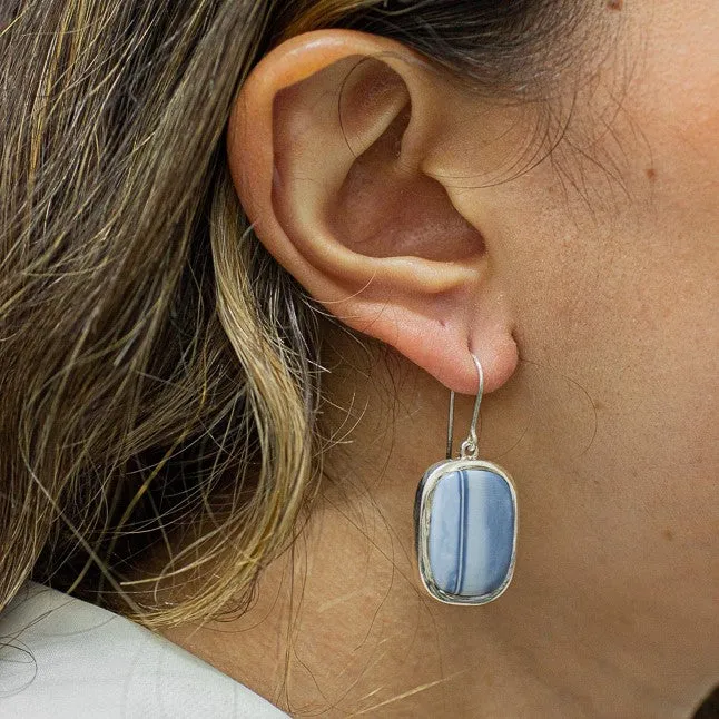 Blue Opal Drop Earrings