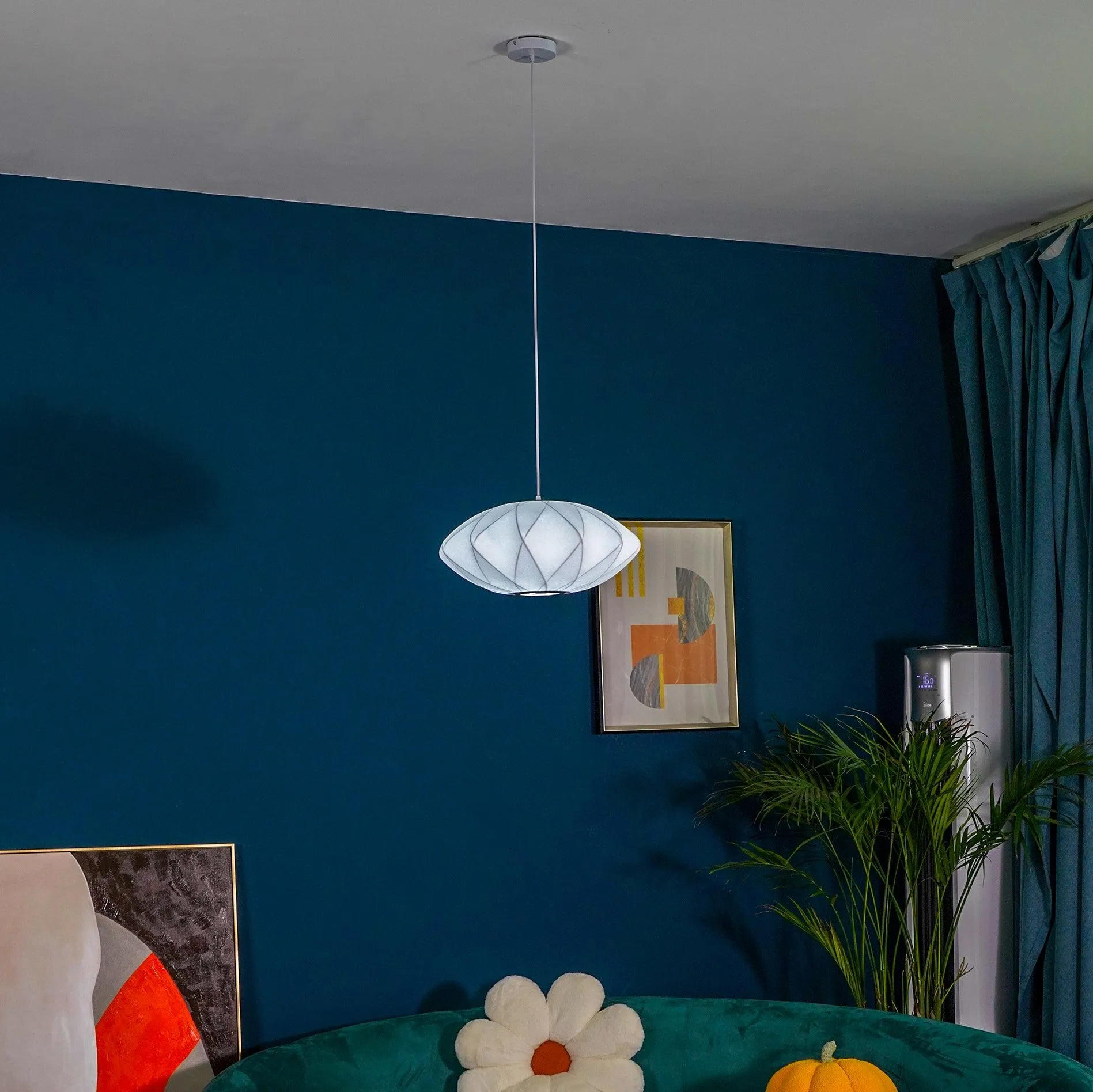 Bubble Mulberry Silk Pendant Lamp