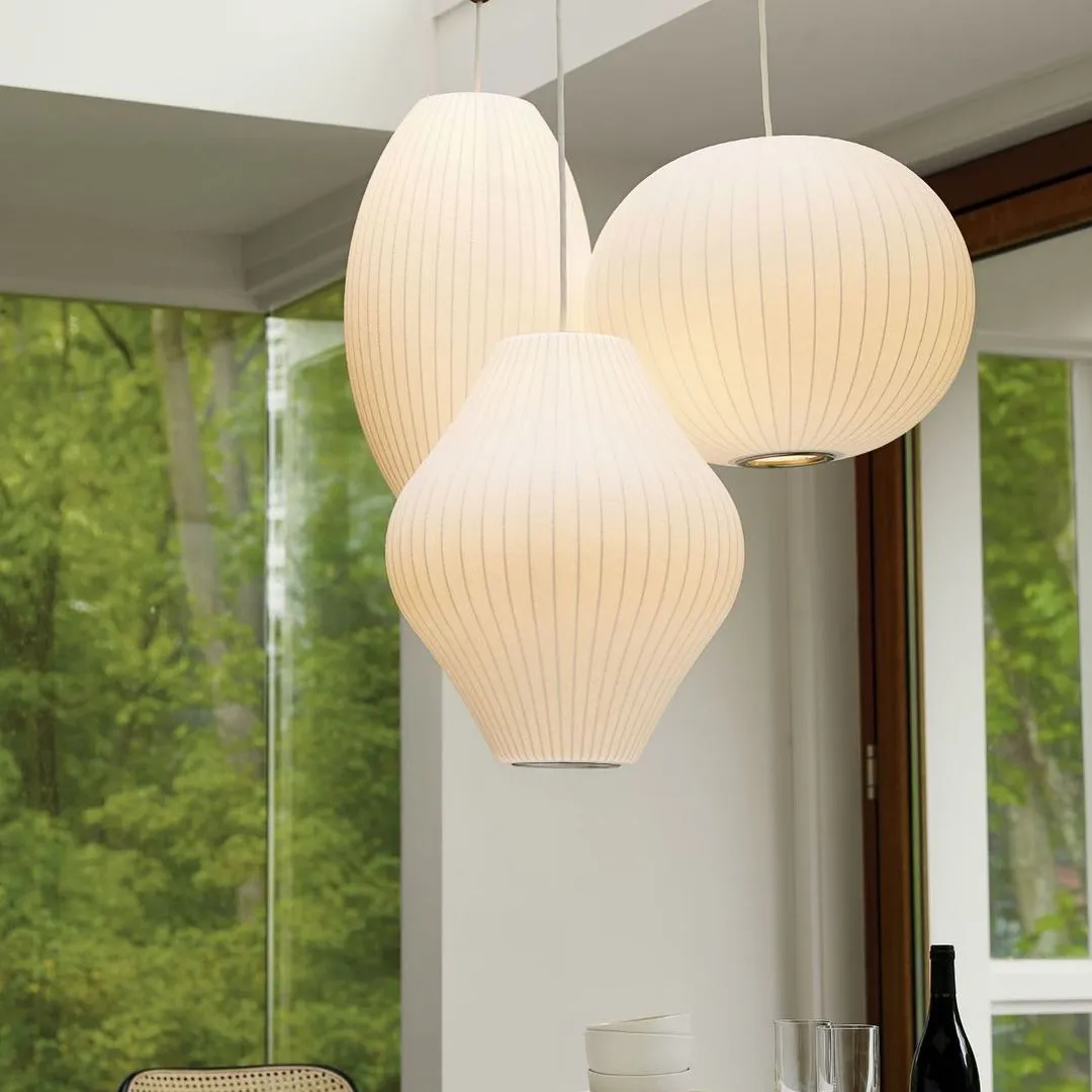 Bubble Mulberry Silk Pendant Lamp