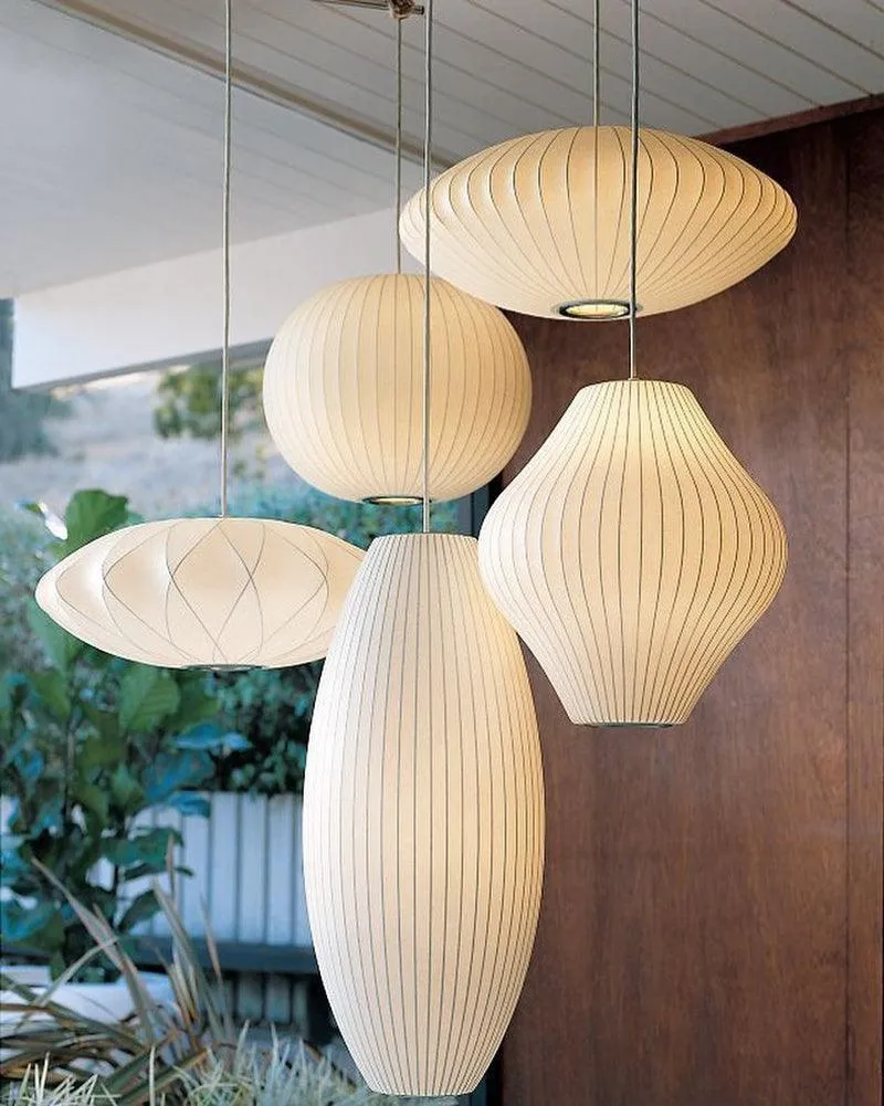 Bubble Mulberry Silk Pendant Lamp