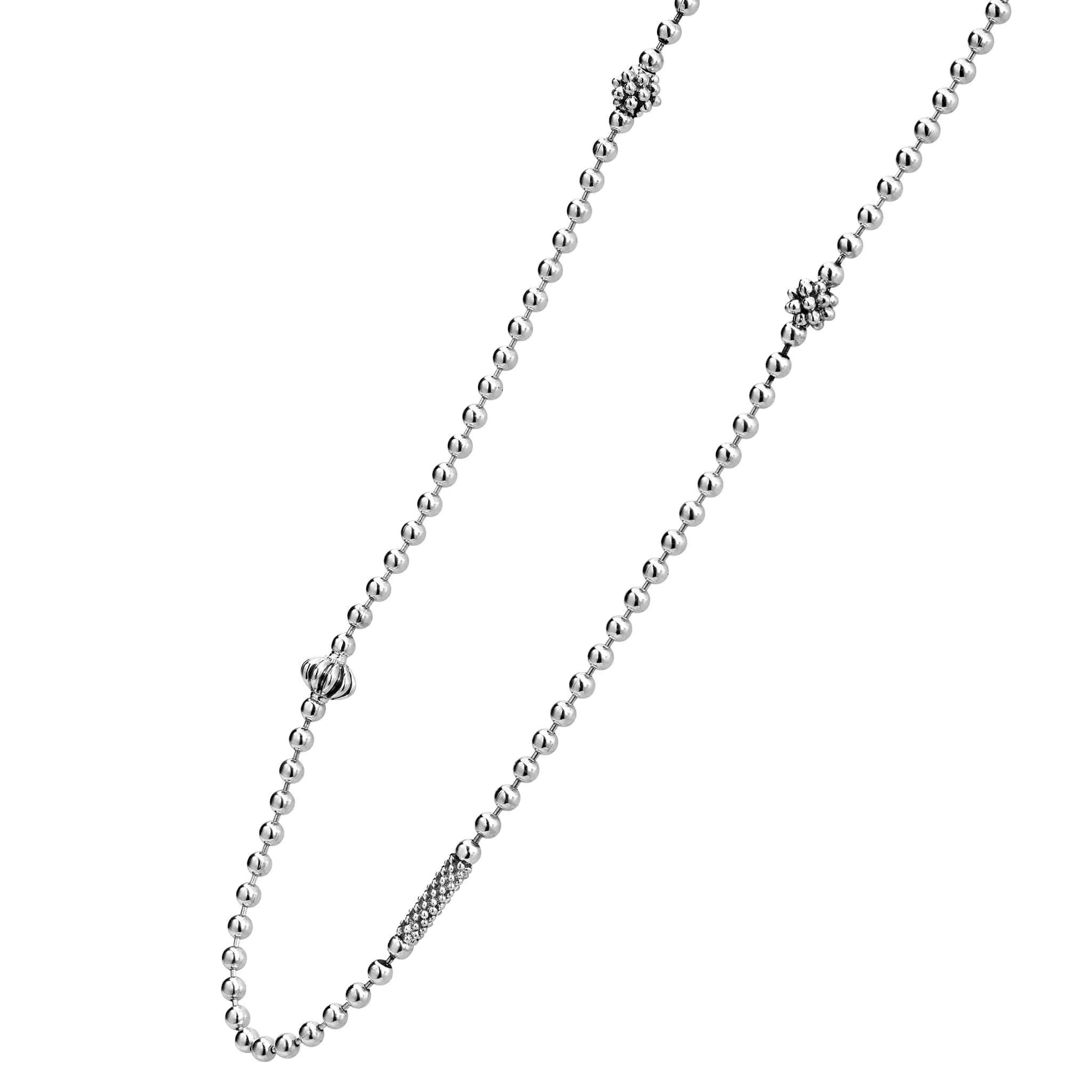 Caviar Icon Silver Caviar Beaded Necklace