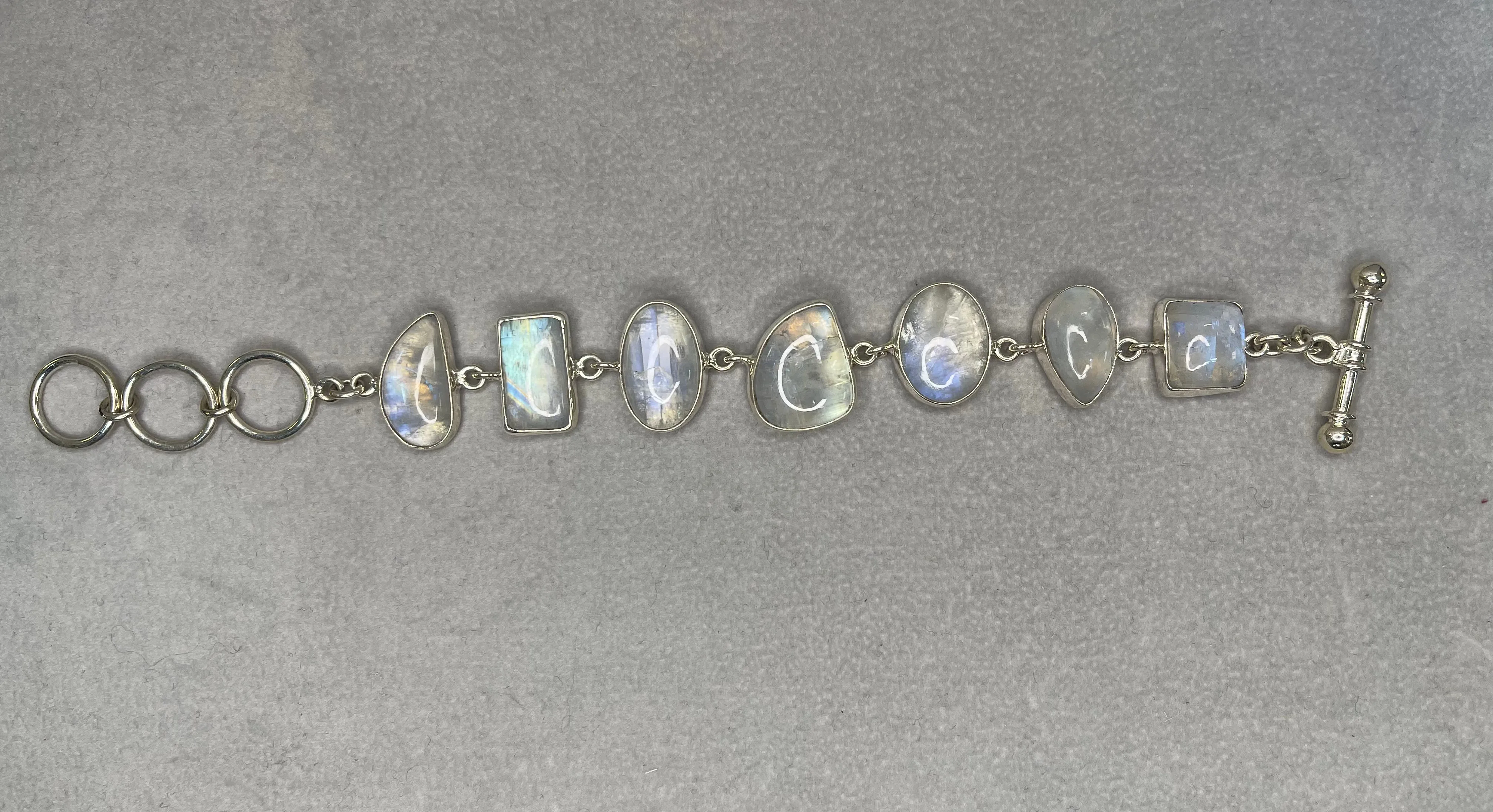 Charles Albert Silver - Rainbow Moonstone Bracelet