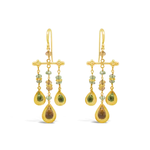 Citrine & Peridot Estate Earrings