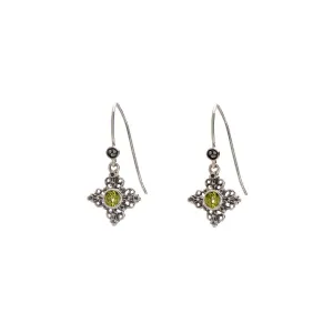 Dharmachakra Sterling Silver Peridot Grace Earring