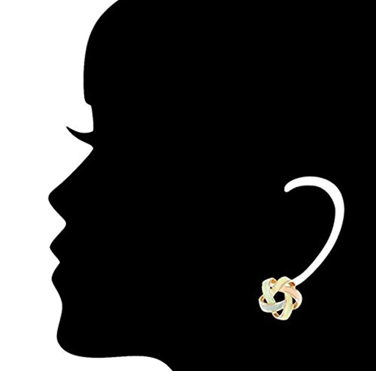 Electomania Fashion Essentials Intertwining Colour Alloy, Enamel Pops Knotted Stud Earrings Pair for Women