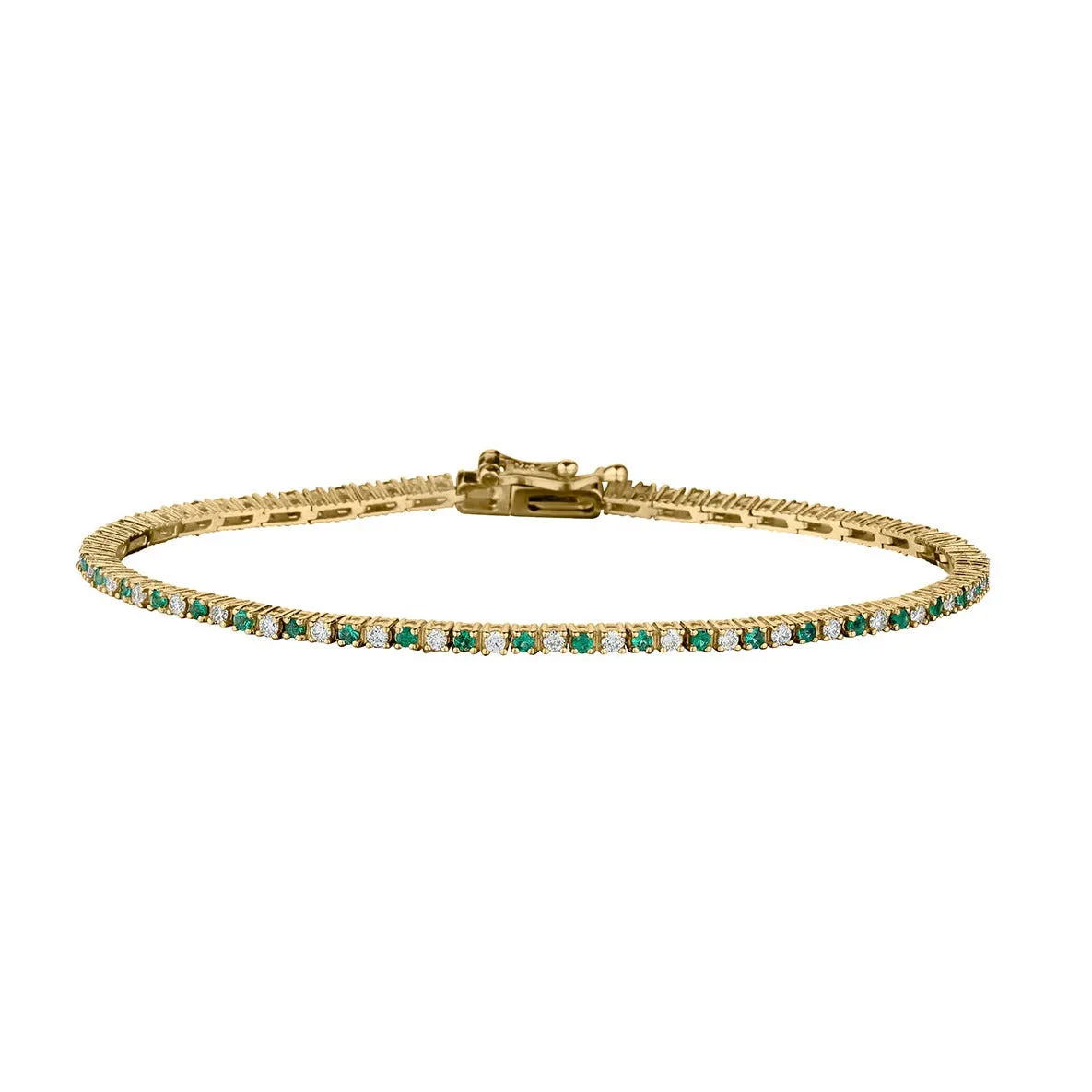 EMERALD & DIAMOND LINE BRACELET