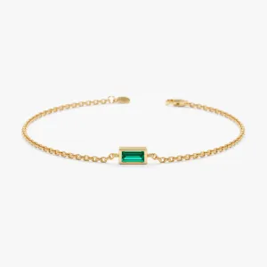 Emerald Birthstone Bracelet, Teresa