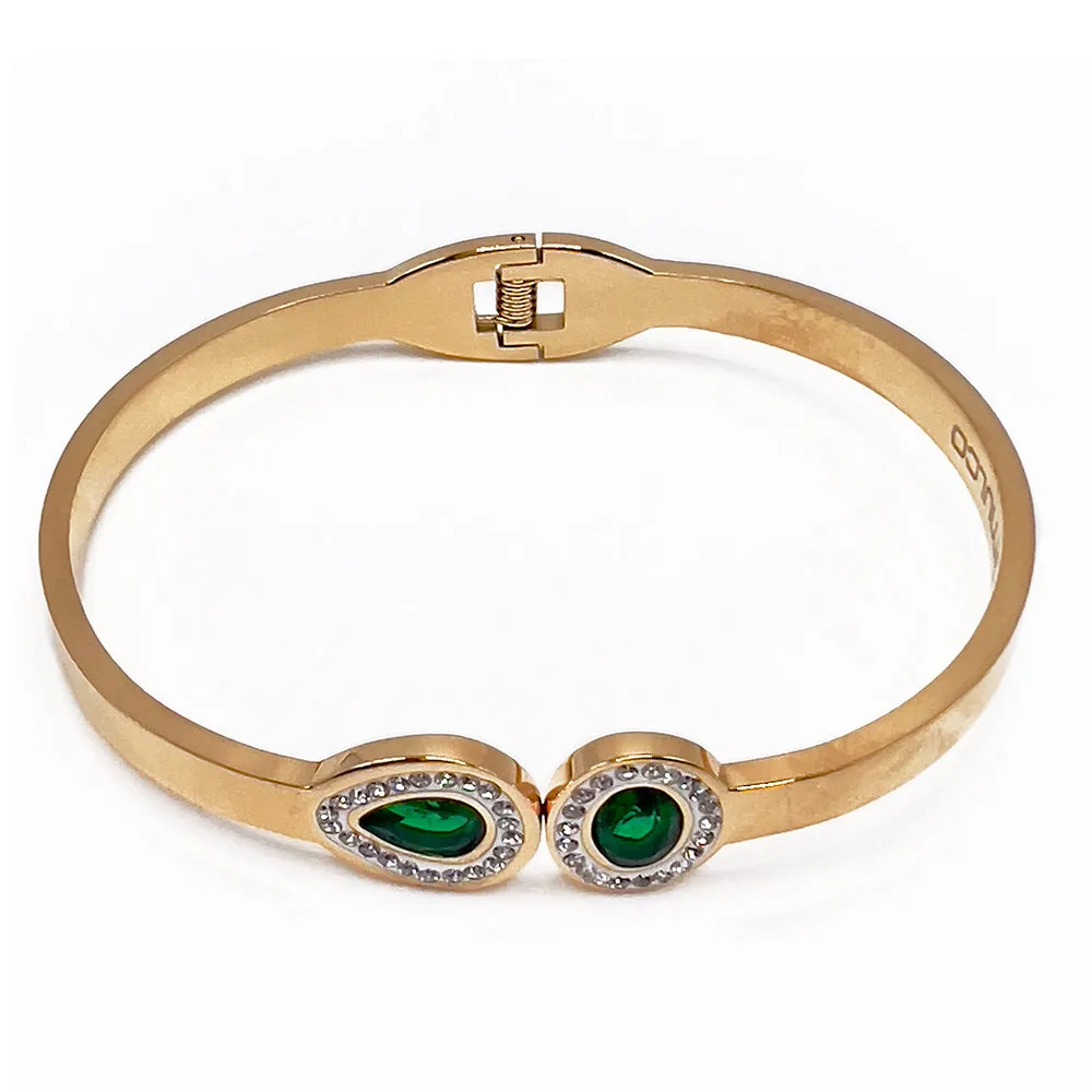 Emerald Stones Bangle Bracelet