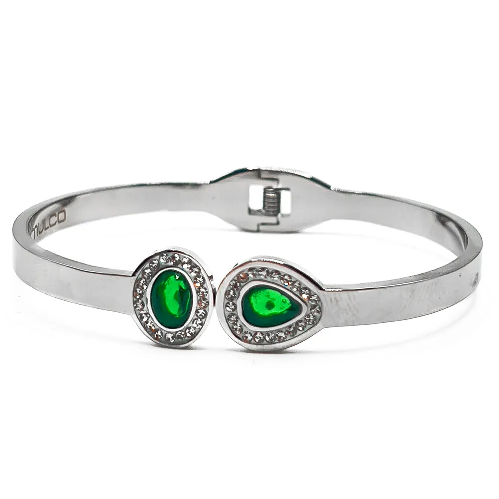 Emerald Stones Bangle Bracelet