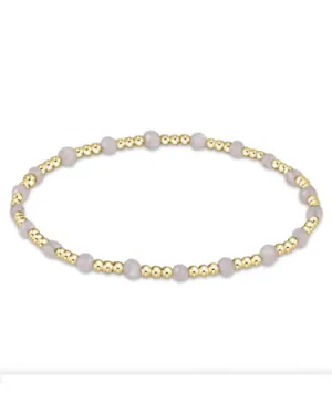 Enewton - Gemstone Gold Sincerity Pattern 3mm Bead Bracelet - Moonstone