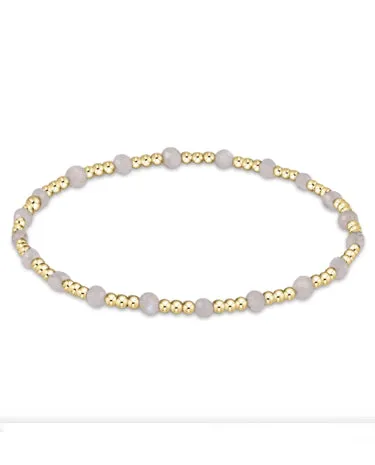 Enewton - Gemstone Gold Sincerity Pattern 3mm Bead Bracelet - Moonstone