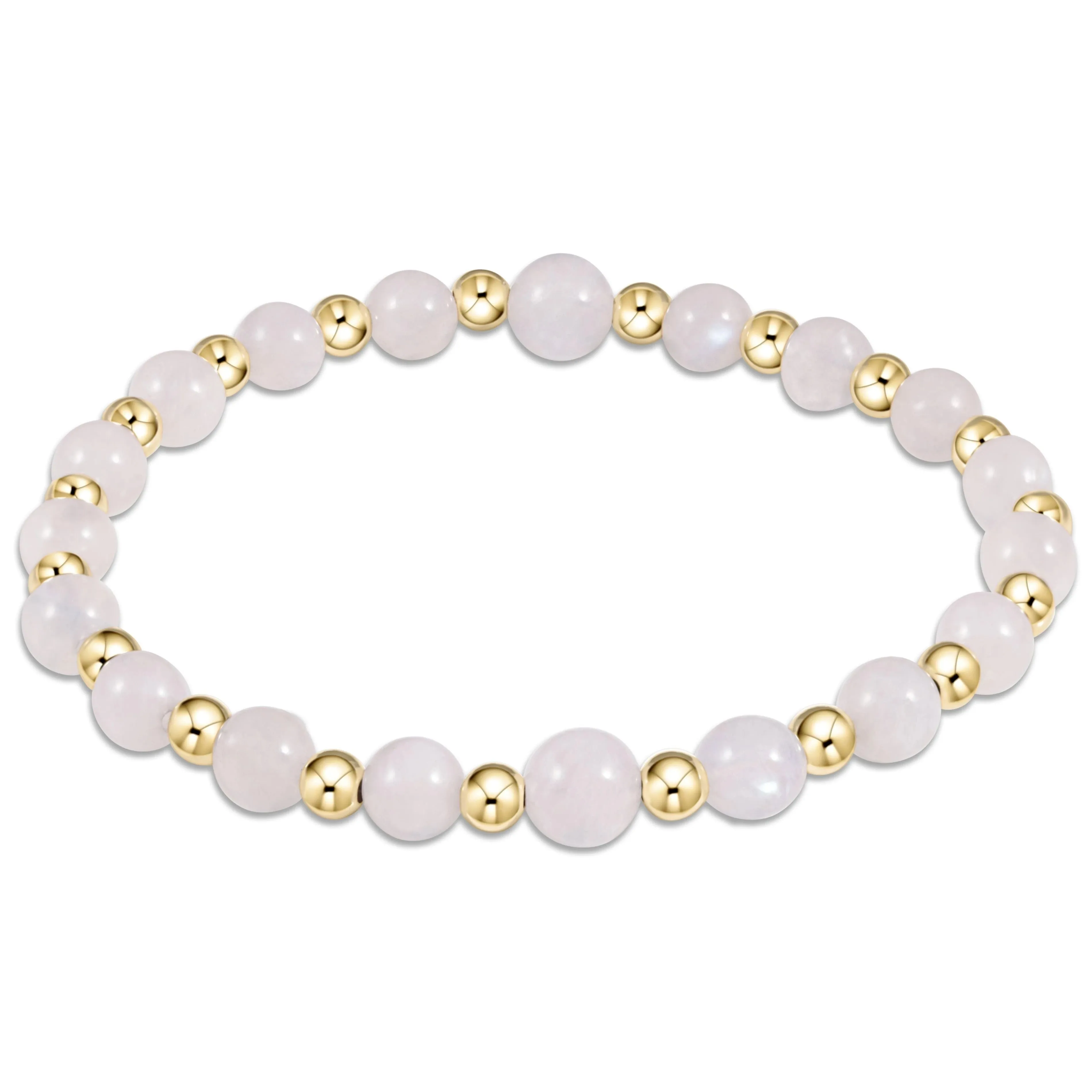 Enewton Grateful Pattern 6mm Bead Bracelet in Moonstone